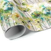 Queen Anne's Lace en Bubbles Abstract Cadeaupapier (Rol Hoek)