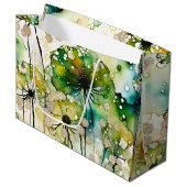 Queen Anne's Lace en Bubbles Abstract Groot Cadeauzakje (Voorkant Gekanteld)