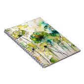 Queen Anne's Lace en Bubbles Abstract Notitieboek (Rechterzijde)