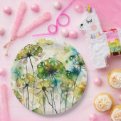 Queen Anne's Lace en Bubbles Abstract Papieren Bordje (Feest)