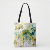 Queen Anne's Lace en Bubbles Abstract Tote Bag (Voorkant)