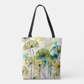 Queen Anne's Lace en Bubbles Abstract Tote Bag (Achterkant)