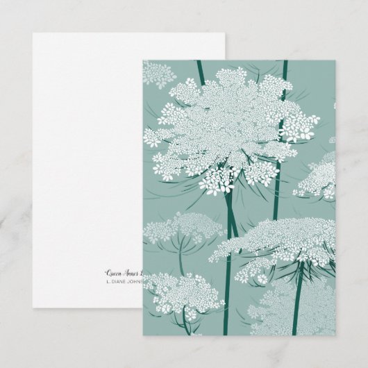 Queen Annes Lace Notitiekaartje (Voorkant / Achterkant)