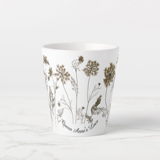Queen Anne's Lace op een kleine latte Mok (Voorkant)