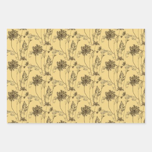 Queen Anne's Lace op een wikkelpapier set Inpakpapier Vel (Voorkant 2)