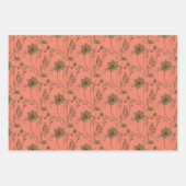 Queen Anne's Lace op een wikkelpapier set Inpakpapier Vel (Voorkant)