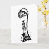 Queen Anne's Lace Parasol Wenskaart Kaart (Gele Bloem)