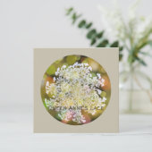 Queen Anne's Lace Wild Flora op koraalrif Feestdagenkaart (Staand voorkant)