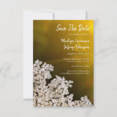 Queen Anne's Lace wildflower bruiloft details Save The Date (Voorkant)