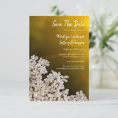 Queen Anne's Lace wildflower bruiloft details Save The Date (Staand voorkant)