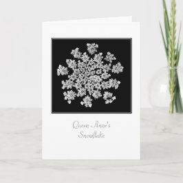 'Queen Anne's Snowflake' Lege Wenskaart Feestdagen Kaart