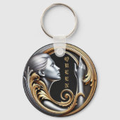 Queen Art's Metal Circle Sleutelhanger - Elegant, (Voorkant)