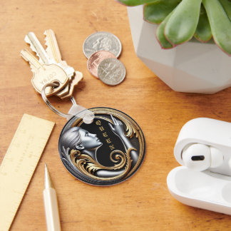Queen Art's Metal Circle Sleutelhanger - Elegant,