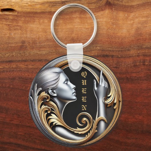 Queen Art's Metal Circle Sleutelhanger - Elegant,  (Voorkant)