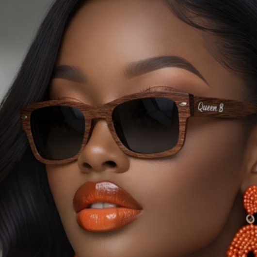 Queen B Wooden Sunglasses – 2026 Personalized Zonnebrillen