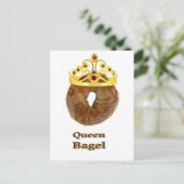 Queen Bagel Briefkaart (Staand voorkant)