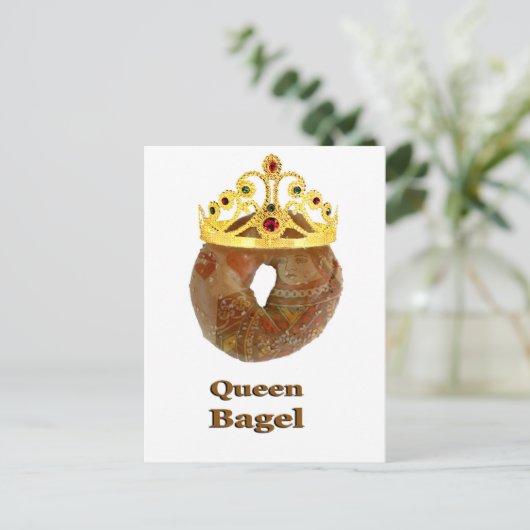 Queen Bagel Briefkaart (Staand voorkant)