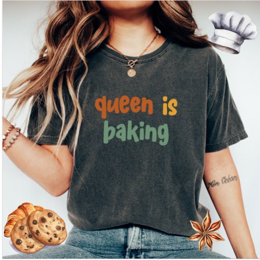 Queen bakt T-shirt voor vrouwen