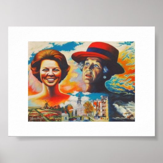 Queen Beatrix 75 jaar Poster (Voorkant)