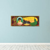 Queen Beauty Soap Label Logansport, IN Canvas Afdruk (Insitu (Houten vloer))