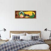 Queen Beauty Soap Label Logansport, IN Canvas Afdruk (Insitu (Slaapkamer))