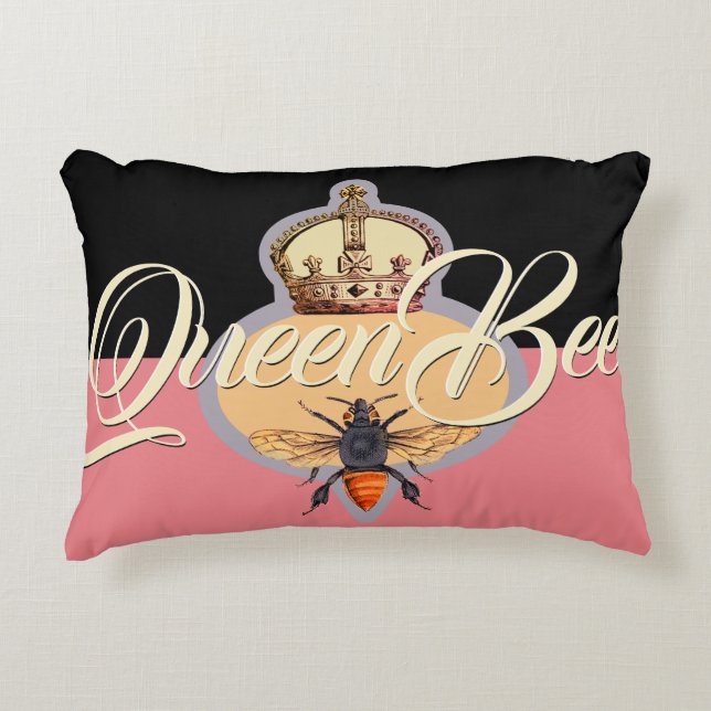 Queen Bee 12 x 16 inch Accent Kussen (Voorkant)