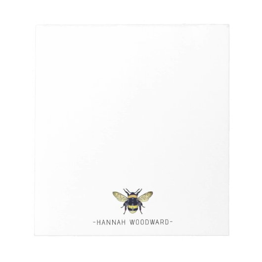 Queen Bee Apiary gepersonaliseerd Notitieblok (Voorkant)