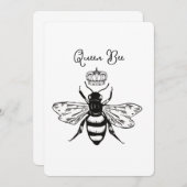 Queen Bee Bedankkaart (Voorkant / Achterkant)