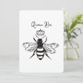 Queen Bee Bedankkaart (Staand voorkant)