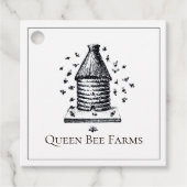 Queen Bee Beehive Imker Honey Products Label (Voorkant)
