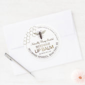 Queen Bee Beeswax Lip Balm Label Honingraat (Envelop)