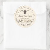 Queen Bee Beeswax Lip Balm Label Honingraat (Tas)