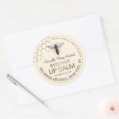 Queen Bee Beeswax Lip Balm Label Honingraat (Envelop)