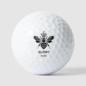 "Queen Bee" Black and White Golfballen (Voorkant)