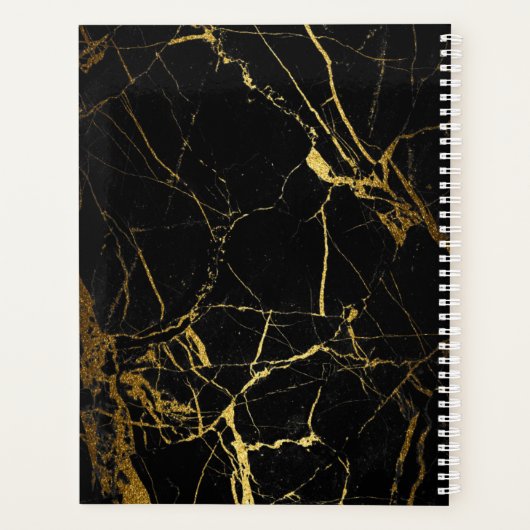 QUEEN BEE Black Marble Planner Calendar (Achterkant)