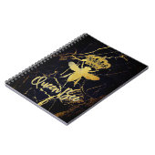 QUEEN BEE Black Marble Spiral Notitieboek Journal (Linkerzijde)