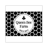 Queen Bee Boerderij Wood Art Stamp Rubberstempel (Afrduk)