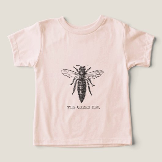 Queen Bee Bug Insect Antiek Illustratie (Design voorkant)