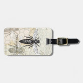 Queen Bee Bug Insect Antiek Illustratie Bagagelabel (Voorkant horizontaal)