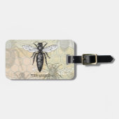 Queen Bee Bug Insect Antiek Illustratie Bagagelabel (Voorkant horizontaal)