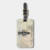 Queen Bee Bug Insect Antiek Illustratie Bagagelabel (Voorkant verticaal)