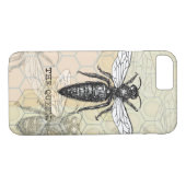 Queen Bee Bug Insect Antiek Illustratie Case-Mate iPhone Case (Achterkant (Horizontaal))