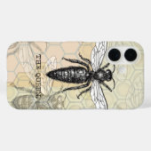 Queen Bee Bug Insect Antiek Illustratie Case-Mate iPhone Case (Achterkant (horizontaal))