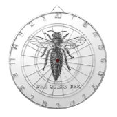 Queen Bee Bug Insect Antiek Illustratie Dartbord (Voorkant)