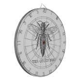 Queen Bee Bug Insect Antiek Illustratie Dartbord (Voorkant Links)