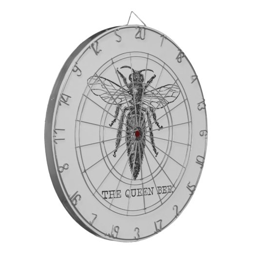 Queen Bee Bug Insect Antiek Illustratie Dartbord (Voorkant Links)