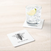 Queen Bee Bug Insect Antiek Illustratie Kartonnen Onderzetters (Insitu)