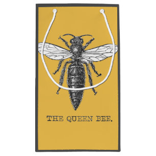 Queen Bee Bug Insect Antiek Illustratie Klein Cadeauzakje