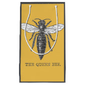 Queen Bee Bug Insect Antiek Illustratie Klein Cadeauzakje (Voorkant)
