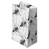 Queen Bee Bug Insect Antiek Illustratie Klein Cadeauzakje (Voorkant Gekanteld)